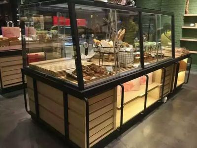 下底柜上简易移门面包中岛柜