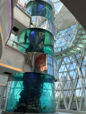 大型亚克力圆柱鱼缸