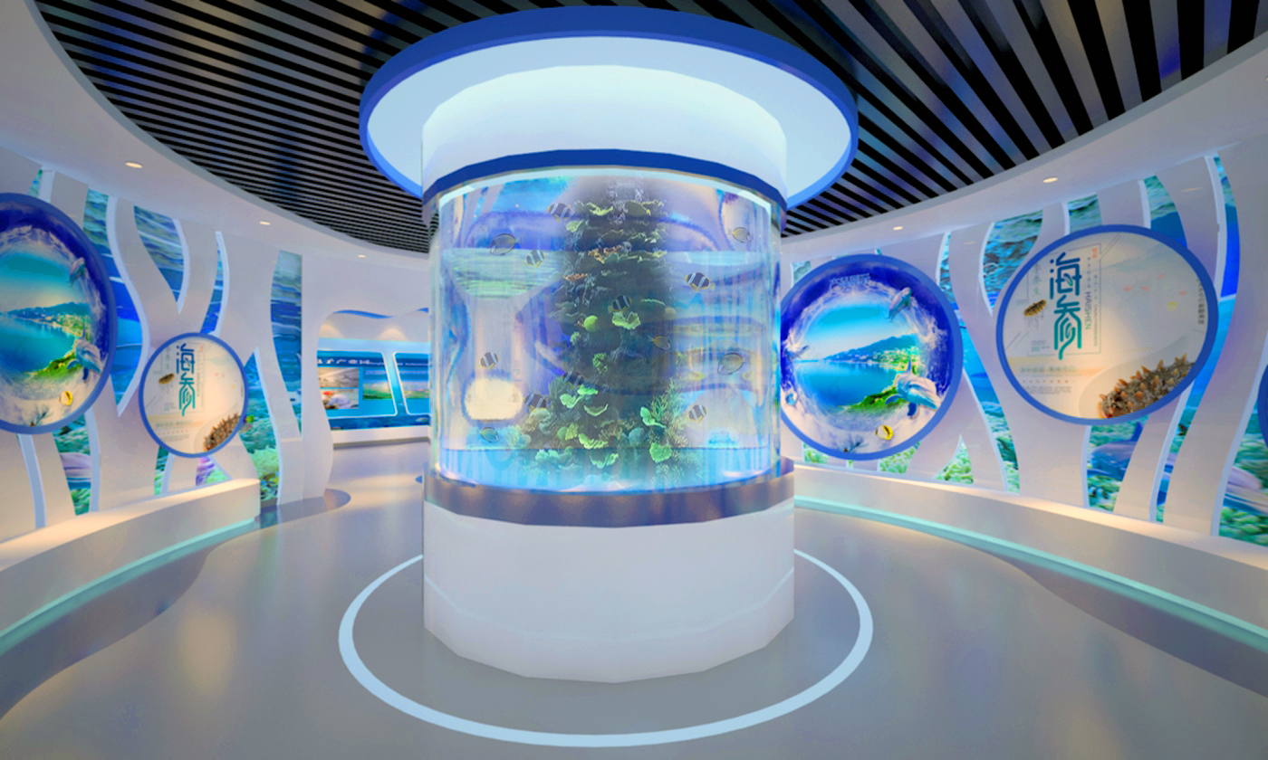 大小圆柱形鱼缸客厅加厚超白玻璃金鱼缸桌面灯光静音充氧鱼缸造景-Taobao