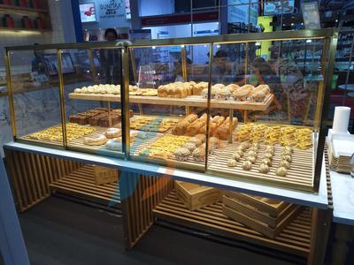 定做钛金面包展示柜台